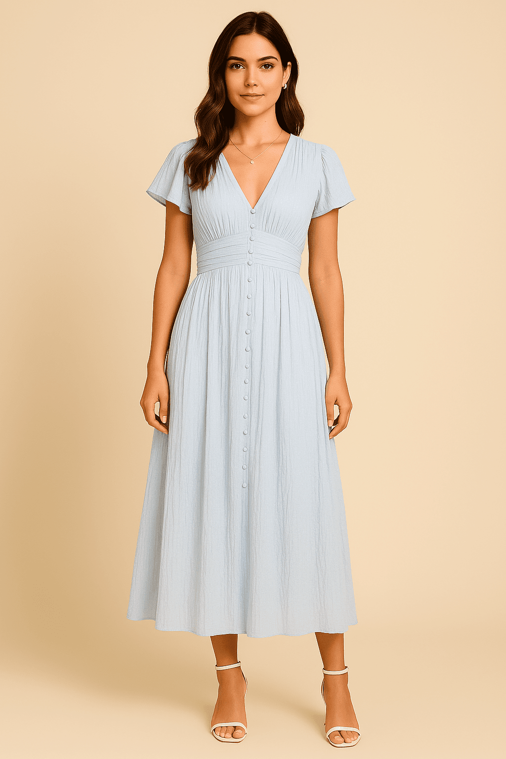 Jenny Womens Flowy Maxi Dress